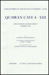 Title: Qumran Cave 4: XIII:The Damascus Document (4Q266-273), Author: Joseph M. Baumgarten