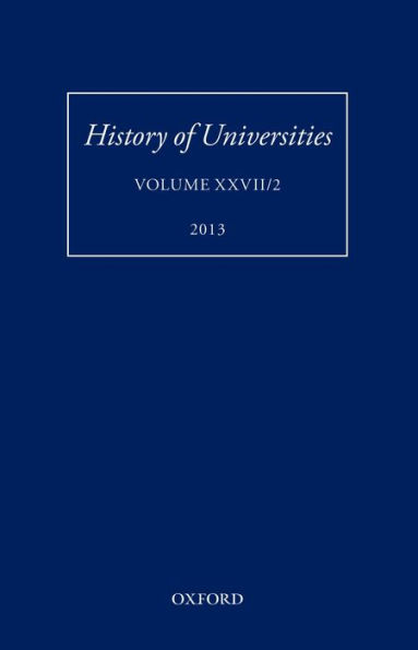 History of Universities: Volume XXVII/2