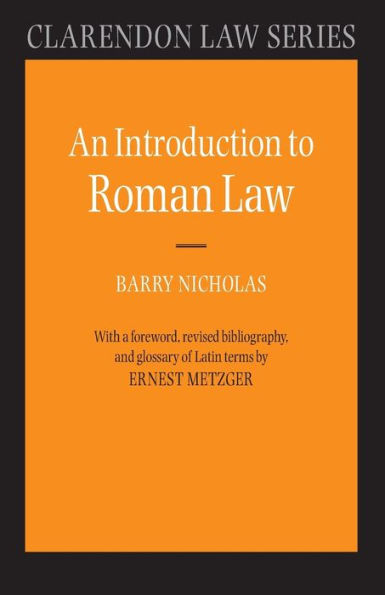 An Introduction to Roman Law / Edition 1