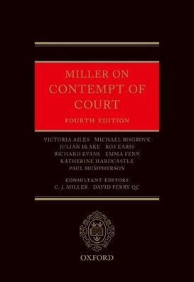 Miller on Contempt of Court / Edition 4