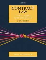 Title: Contract Law: Text, Cases, and Materials, Author: Ewan McKendrick