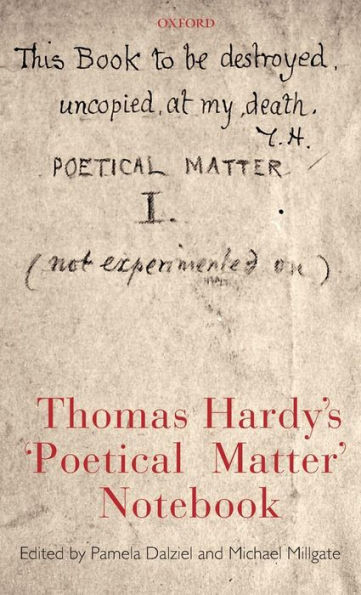 Thomas Hardy's 'Poetical Matter' Notebook