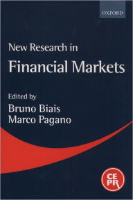 Title: New Research in Financial Markets, Author: Bruno Biais