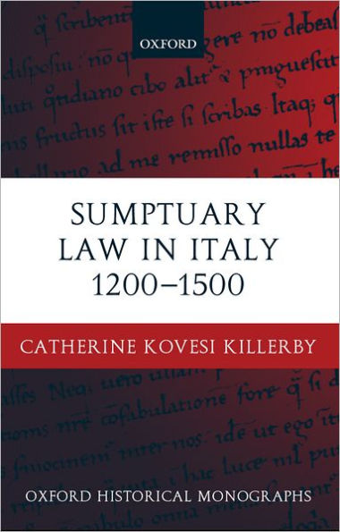 Sumptuary Law in Italy 1200-1500