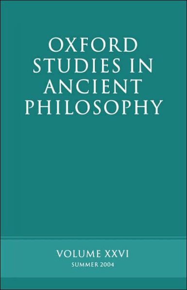 Oxford Studies in Ancient Philosophy