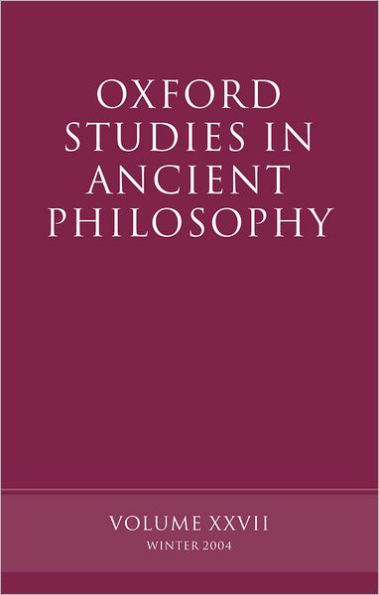 Oxford Studies in Ancient Philosophy