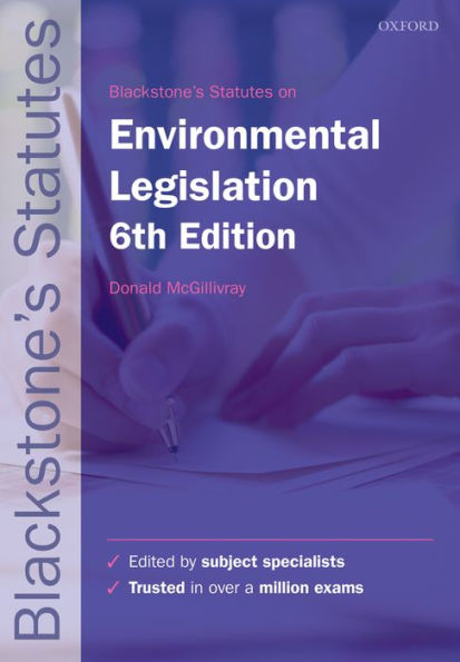 Blackstone's Environmental Legislation / Edition 6