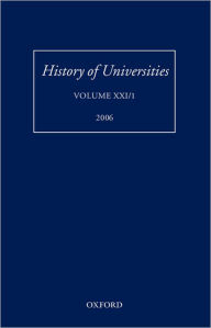 Title: History of Universities: Volume XXI/1, Author: Mordechai Feingold