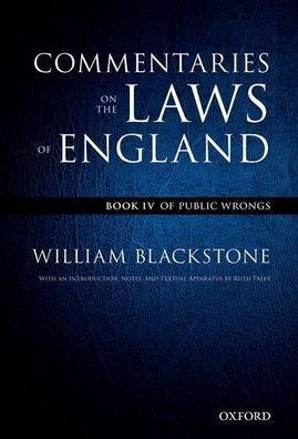 The Oxford Edition of Blackstone's: Commentaries on the Laws of England: Book I, II, III, and IVPack