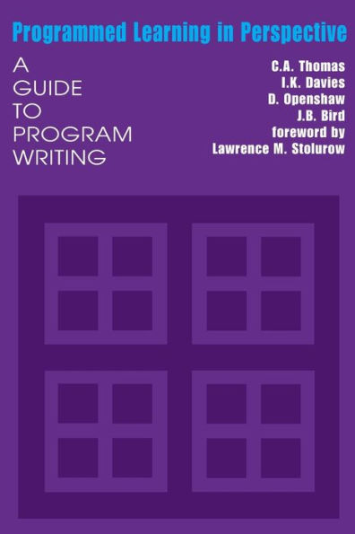 Programmed Learning Perspective: A Guide to Program Writing