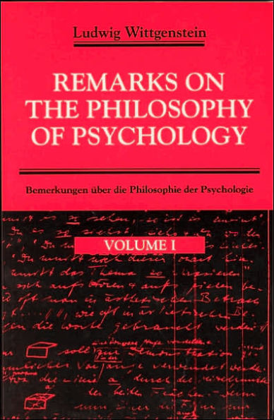 Remarks on the Philosophy of Psychology, Volume 1 / Edition 2