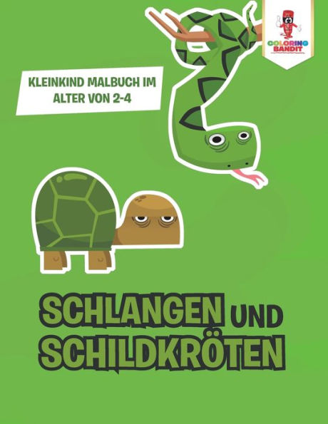 Schlangen und Schildkröten: Kleinkind Malbuch im Alter von 2-4