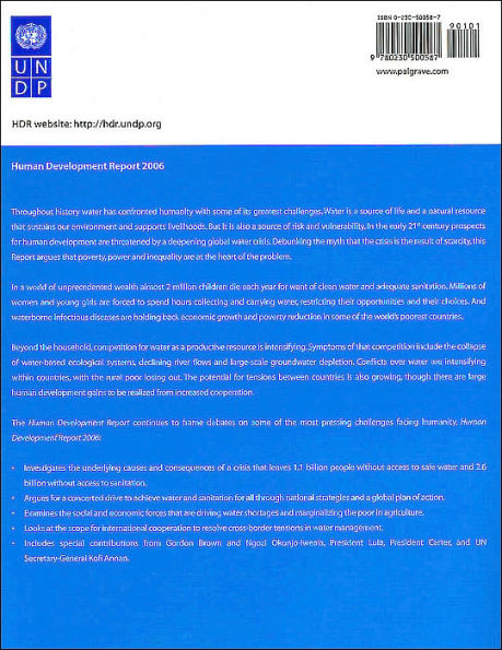 Human Development Report 2006: Beyond Scarcity: Power, Poverty and Global Water Crisis