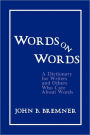 Words on Words: A Dictionary for Writers and Others Who Care About Words / Edition 1