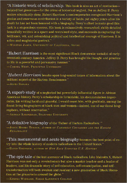 Hubert Harrison: The Voice of Harlem Radicalism, 1883-1918