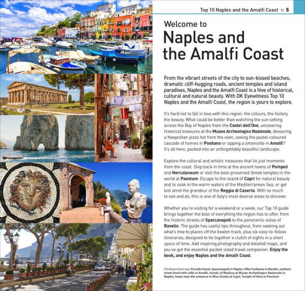 Amalfi　the　DK　Barnes　10　Naples　by　and　Noble®　Eyewitness,　Coast　DK　Top　Eyewitness　Paperback