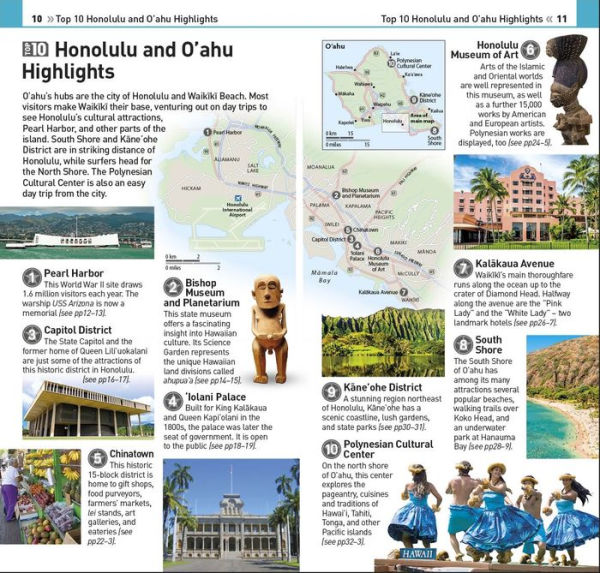 DK Eyewitness Top 10 Honolulu and O'ahu (Pocket Travel Guide)