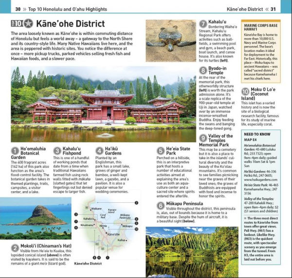 DK Eyewitness Top 10 Honolulu and O'ahu (Pocket Travel Guide)