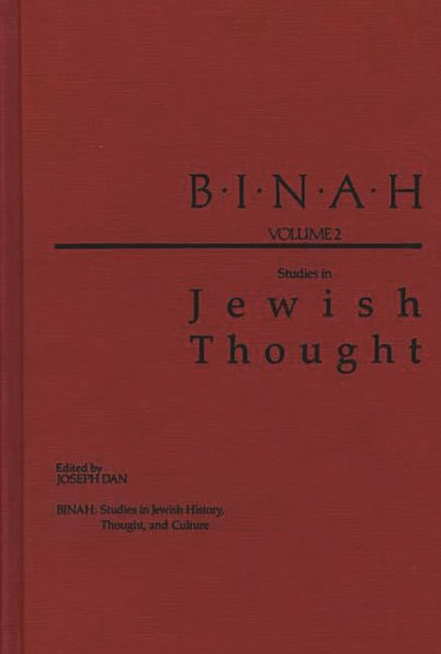 Binah: Volume II; Studies in Jewish Thought