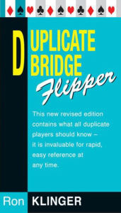 Title: Duplicate Bridge Flipper, Author: Ron Klinger