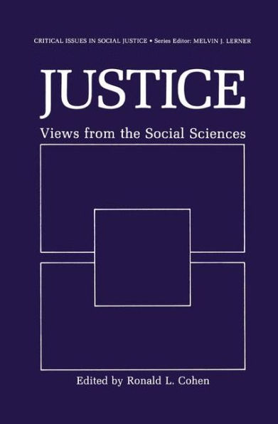 Justice: Views from the Social Sciences / Edition 1