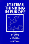 Title: Systems Thinking in Europe, Author: R.B. Blackham