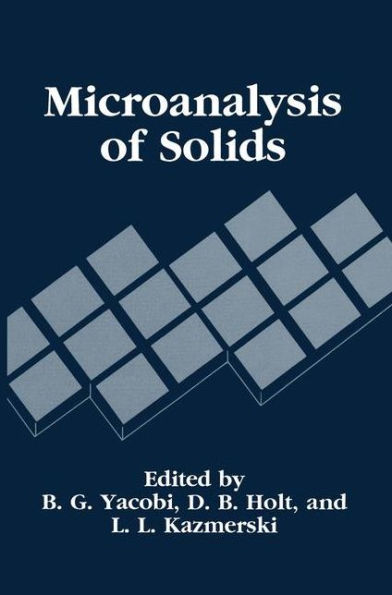 Microanalysis of Solids / Edition 1