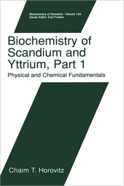 Biochemistry of Scandium and Yttrium, Part 2: Biochemistry and Applications / Edition 1