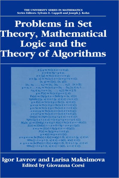 Problems in Set Theory, Mathematical Logic and the Theory of Algorithms / Edition 1