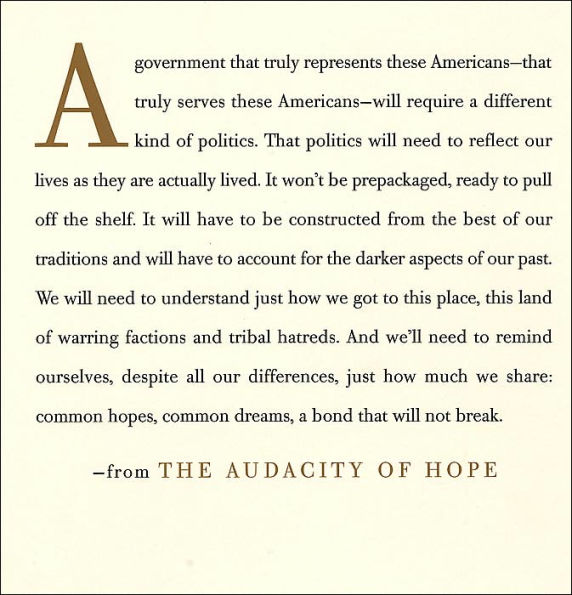 The Audacity of Hope: Thoughts on Reclaiming the American Dream