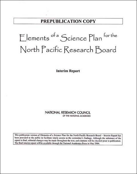 Elements of a Science Plan for the North Pacific Research Board