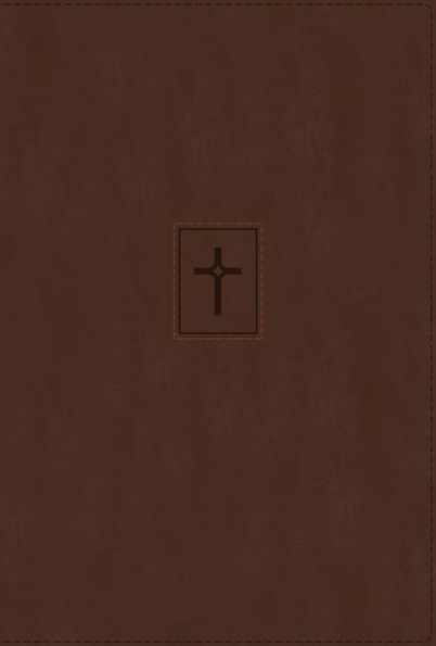 NIV, Thinline Bible, Large Print, Leathersoft, Brown, Red Letter, Thumb Indexed, Comfort Print