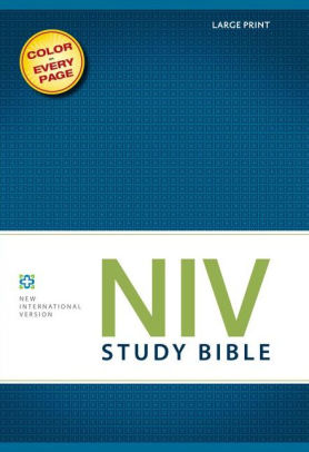 NIV Study Bible, Large Print by Zondervan, Hardcover | Barnes & Noble®