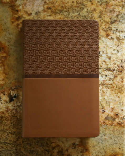 NIV, ReadEasy Bible, Large Print, Leathersoft, Tan, Red Letter