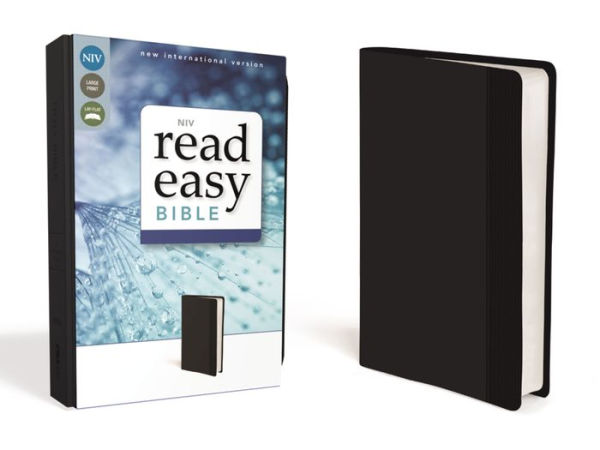 NIV, ReadEasy Bible, Large Print, Leathersoft, Black, Red Letter