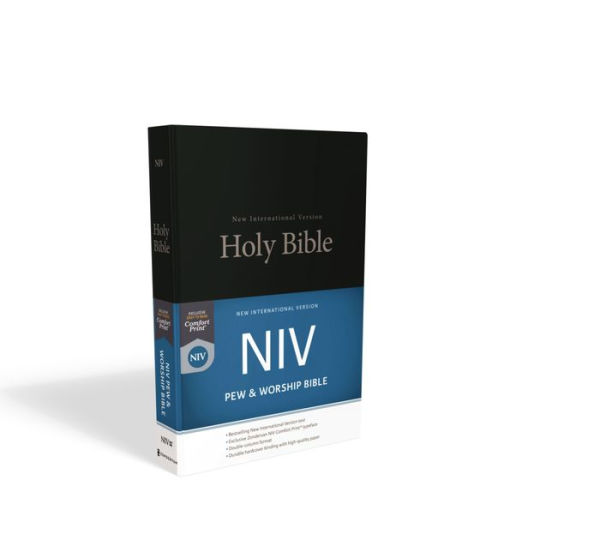 NIV, Pew and Worship Bible, Hardcover, Black, Comfort Print