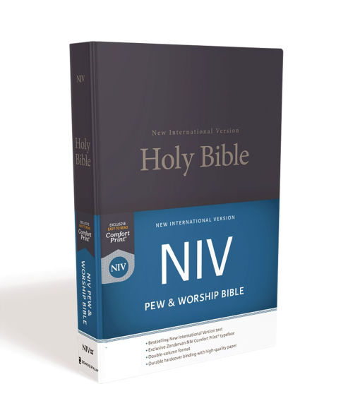 NIV, Pew and Worship Bible, Hardcover, Blue, Comfort Print