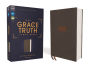 NIV, The Grace and Truth Study Bible (Trustworthy and Practical Insights), Cloth over Board, Gray, Red Letter, Comfort Print