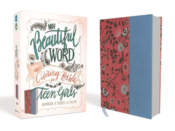 NIV, Beautiful Word Coloring Bible for Teen Girls, Leathersoft, Pink/Blue: Hundreds of Verses to Color