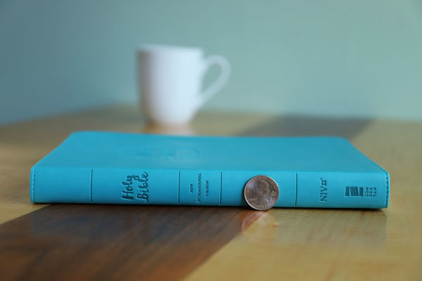 NIV, Value Thinline Bible, Large Print, Leathersoft, Teal, Comfort Print