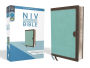 NIV, Thinline Bible, Leathersoft, Teal/Brown, Red Letter, Comfort Print