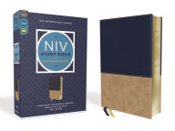 Title: NIV Study Bible, Fully Revised Edition (Study Deeply. Believe Wholeheartedly.), Leathersoft, Navy/Tan, Red Letter, Comfort Print, Author: Zondervan