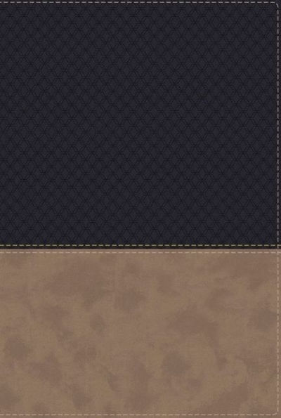 NIV Study Bible, Fully Revised Edition (Study Deeply. Believe Wholeheartedly.), Leathersoft, Navy/Tan, Red Letter, Thumb Indexed, Comfort Print