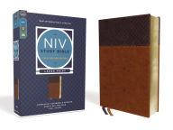 Title: NIV Study Bible, Fully Revised Edition (Study Deeply. Believe Wholeheartedly.), Large Print, Leathersoft, Brown, Red Letter, Comfort Print, Author: Zondervan