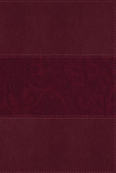 NIV Study Bible, Fully Revised Edition (Study Deeply. Believe Wholeheartedly.), Large Print, Leathersoft, Burgundy, Red Letter, Thumb Indexed, Comfort Print