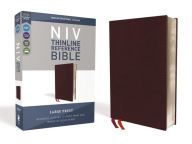 Title: NIV, Thinline Reference Bible (Deep Study at a Portable Size), Large Print, Bonded Leather, Burgundy, Red Letter, Comfort Print, Author: Zondervan