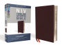 NIV, Thinline Reference Bible (Deep Study at a Portable Size), Large Print, Bonded Leather, Burgundy, Red Letter, Comfort Print