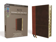 Title: NIV, Personal Size Reference Bible, Large Print, Leathersoft, Tan/Brown, Red Letter, Thumb Indexed, Comfort Print, Author: Zondervan