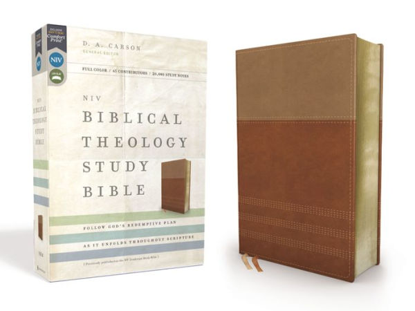 NIV, Biblical Theology Study Bible (Trace the Themes of Scripture), Leathersoft, Tan/Brown, Comfort Print: Follow God's Redemptive Plan as It Unfolds throughout Scripture