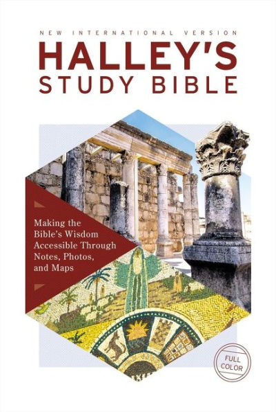 NIV, Halley's Study Bible (A Trusted Guide Through Scripture), Hardcover, Red Letter, Comfort Print: Making the Bible's Wisdom Accessible Notes, Photos, and Maps